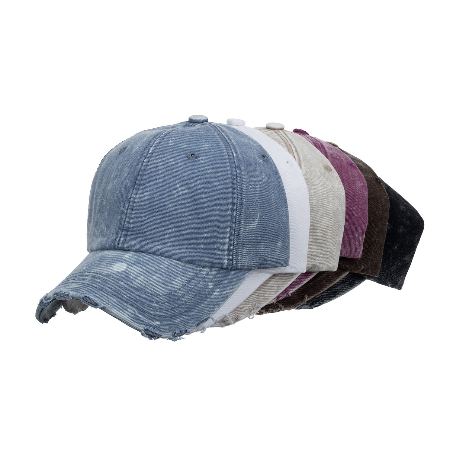 Wholesale Denim washed baseball cap plain casual baseball cap