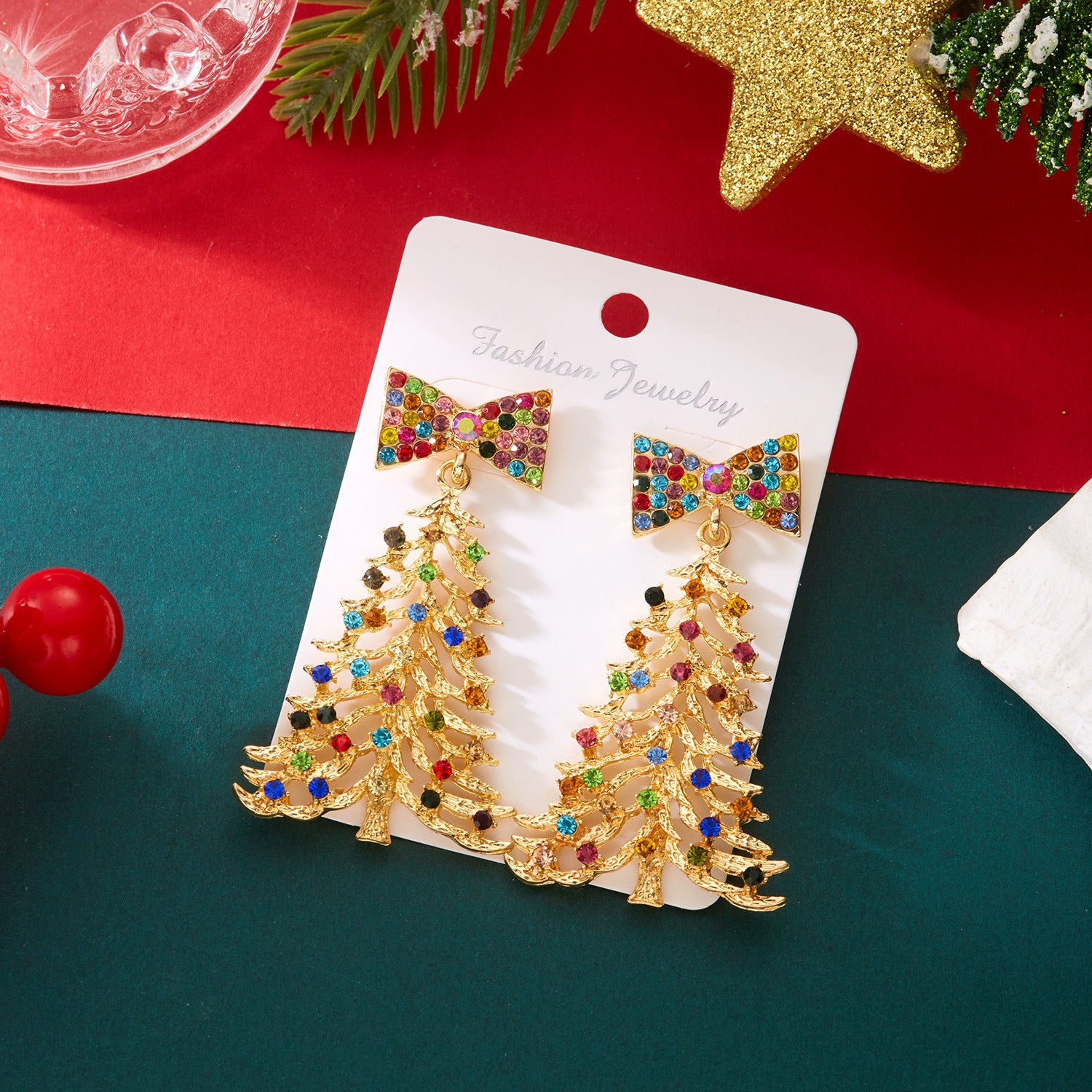 Wholesale Christmas tree earrings