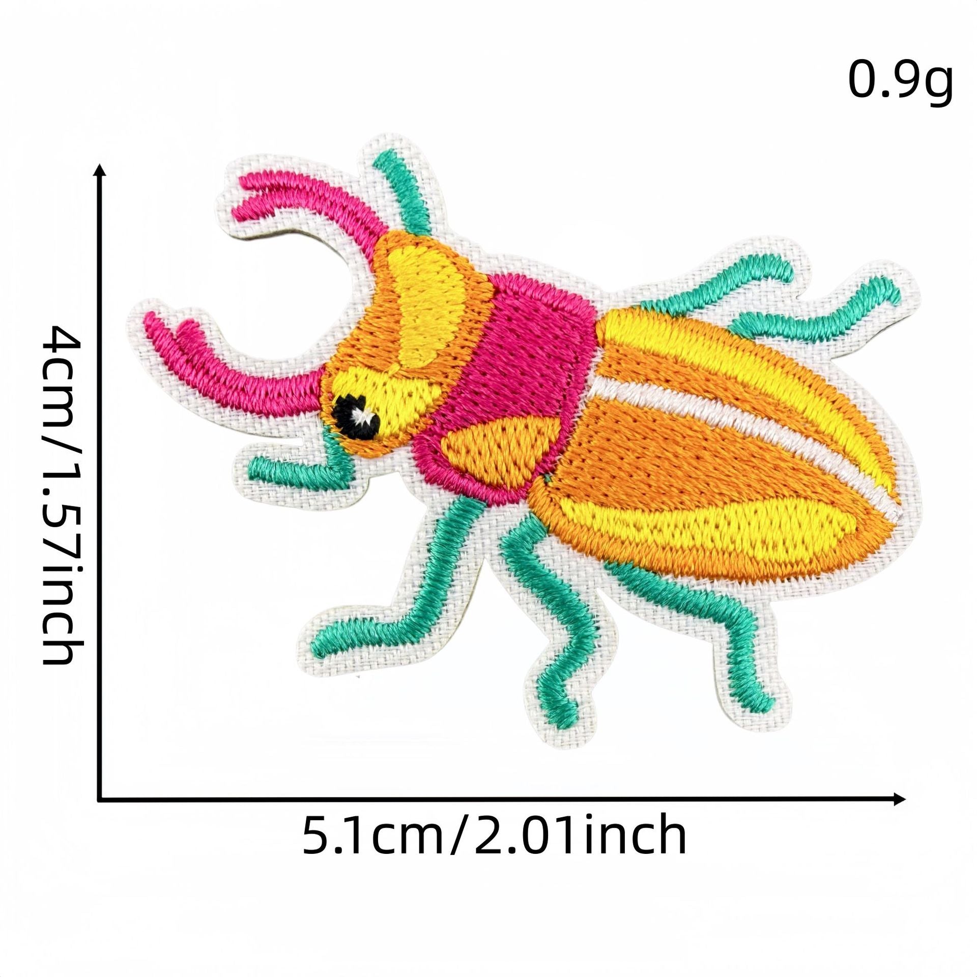 Wholesale Cartoon Insect Beetle Embroidery Patches Iron On Appliques For Clothing And Bag Decoration 14 Piece DIY Craft Supply