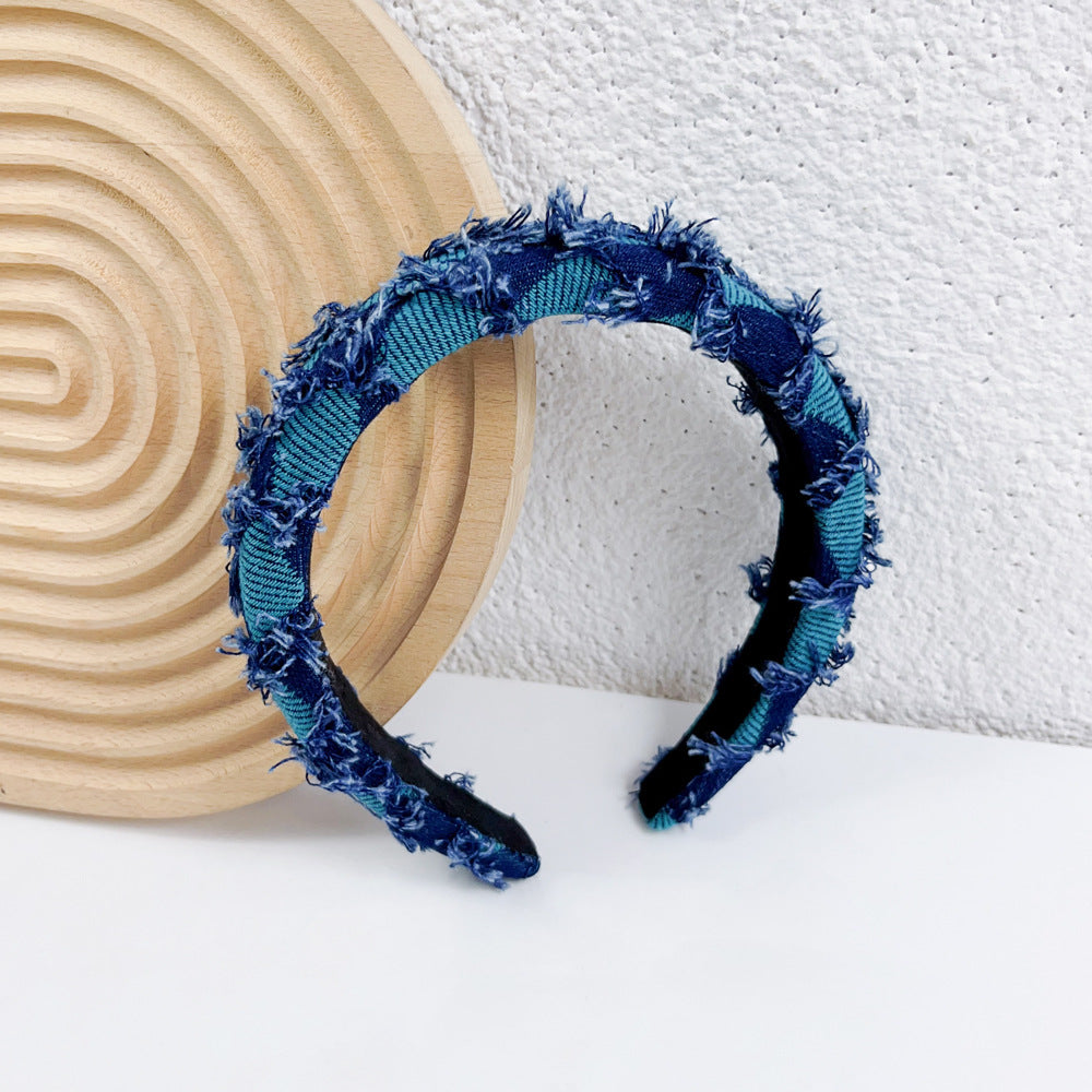 Wholesale Autumn and Winter Fabric Sponge Tassel Headband