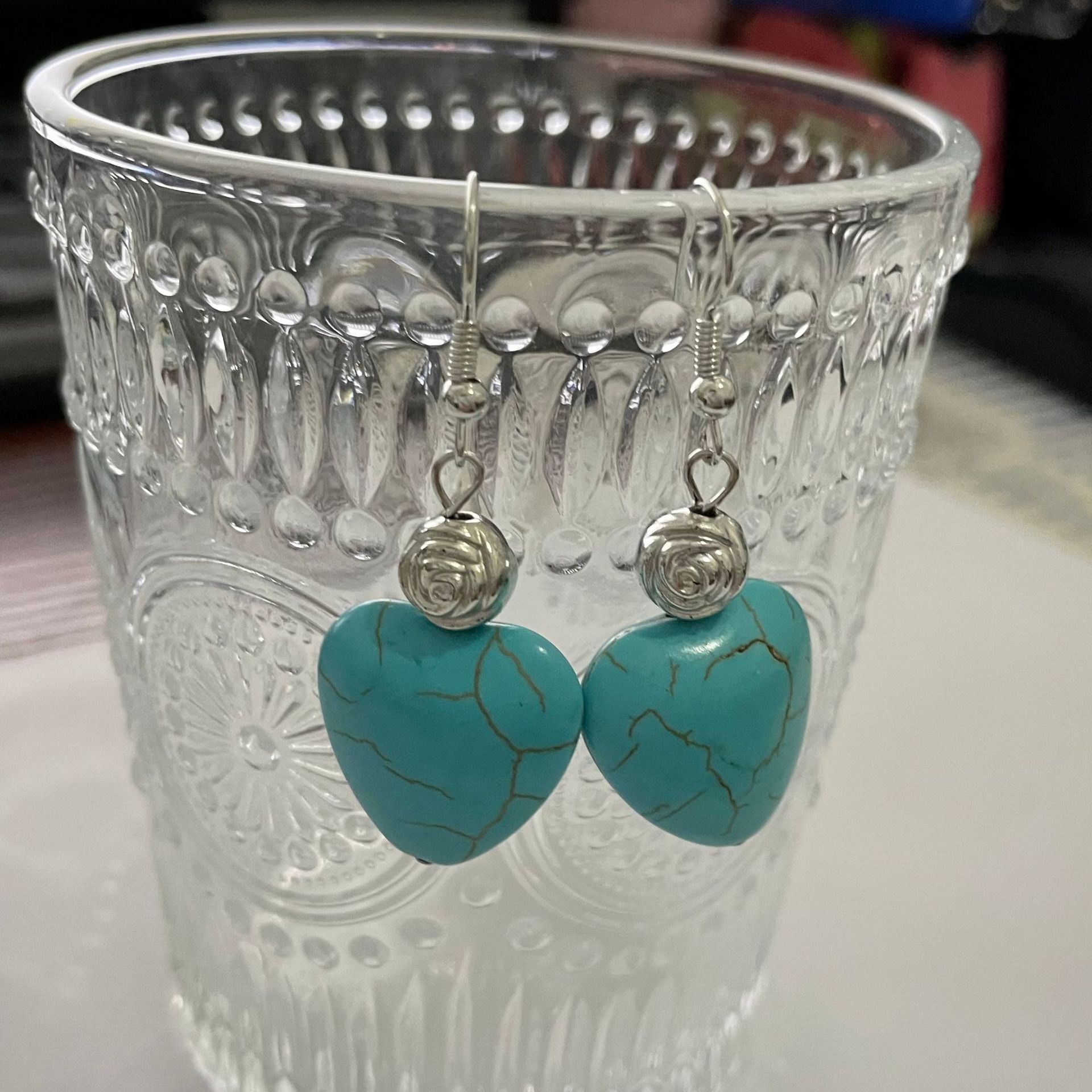 Wholesale Colorful gemstone earrings turquoise earrings