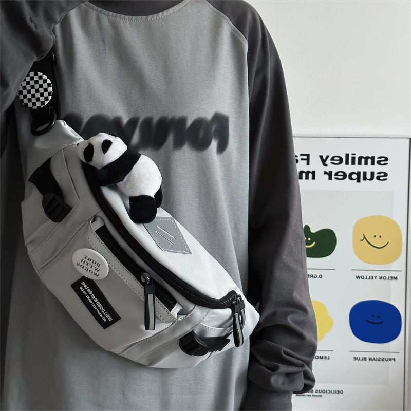 Wholesale Waterproof chest bag workwear style sports messenger bag large capacity versatile student cycling waist bag