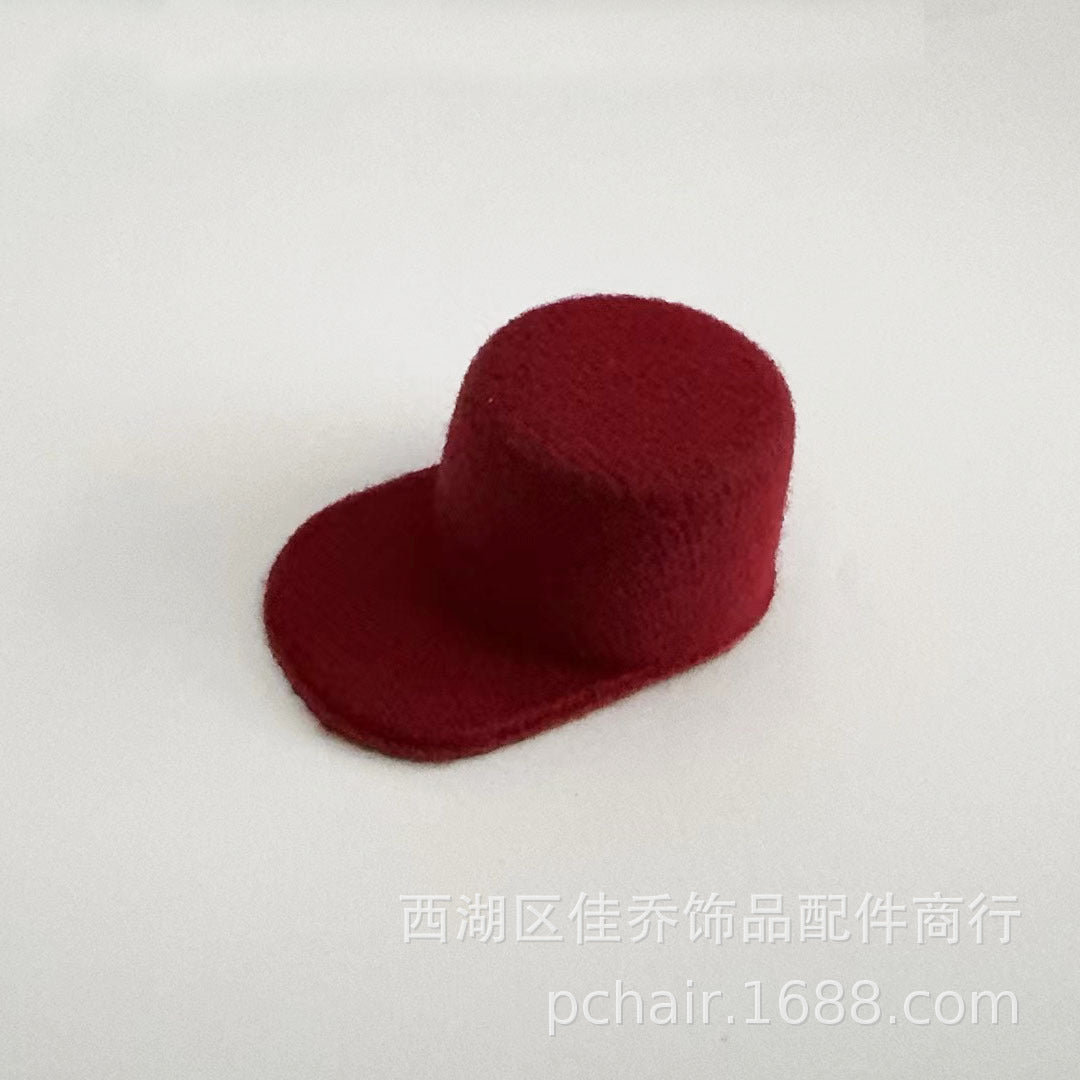 Wholesale Mini flannel baseball cap doll props small size peaked cap diy headwear hairpin accessories decorative cap