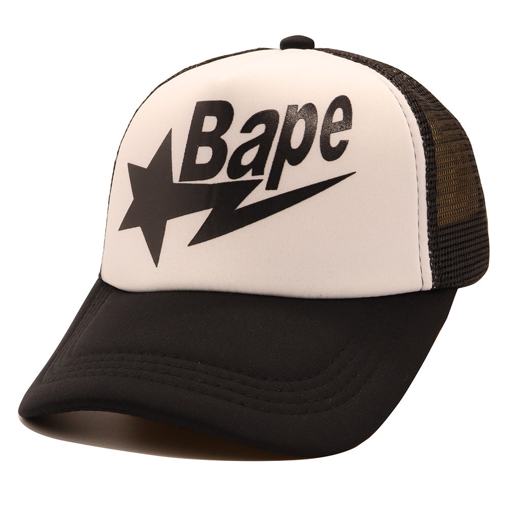 Wholesale  GALLERY DEPT New Trendy BAPE Mesh Trucker Cap Casual Letters Baseball Cap