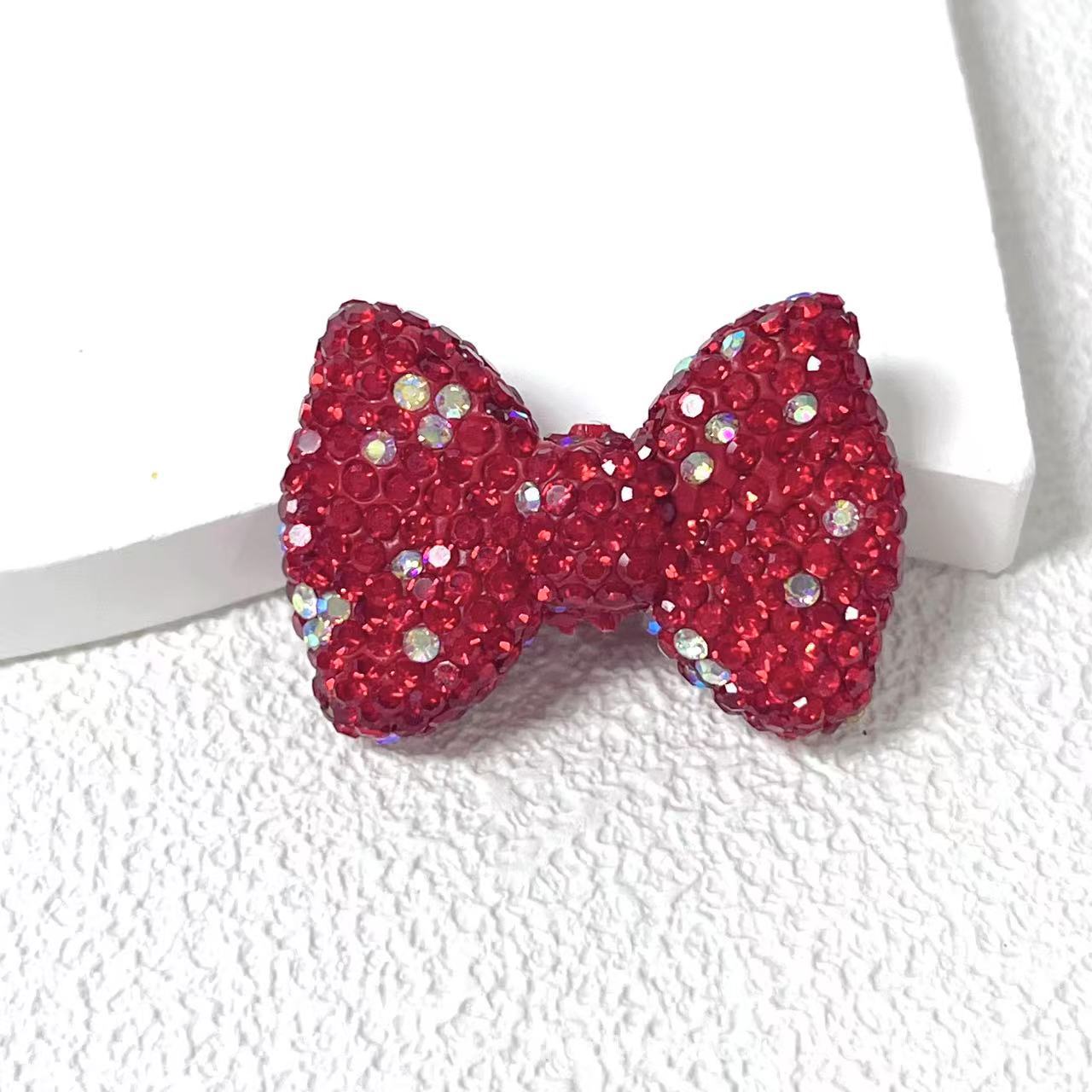 Wholesale 10pcs colored bow-tie shaped crystal beads