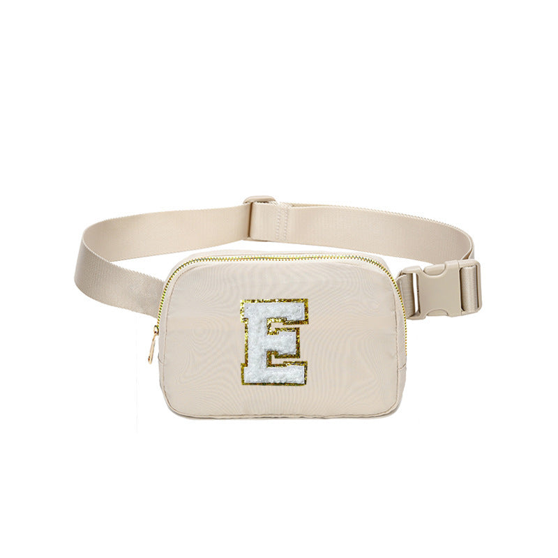 Wholesale Embroidered Letters Nylon Waterproof Waist Bag Fitness Chest Bag