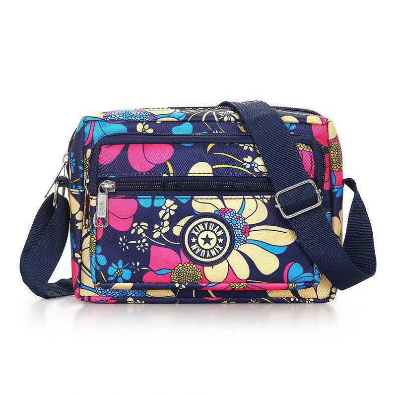 Wholesale Flower Cloth Diagonal Cross Oxford Cloth Canvas Shoulder Bags