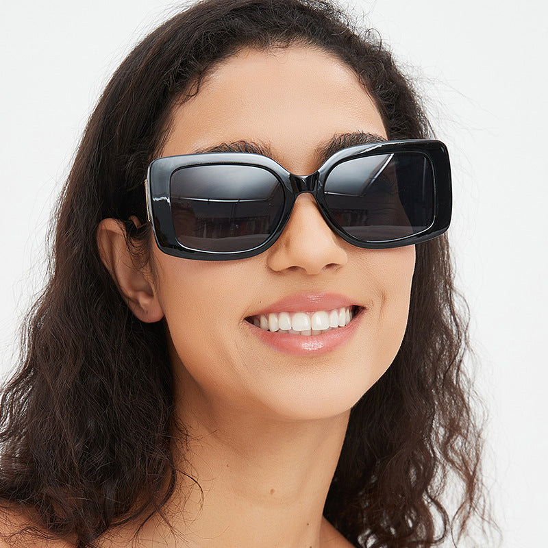 Wholesale Box Retro Sunglasses Women's Personalized Gradient  Sunglasses Large Frame Fashionable Street Beat