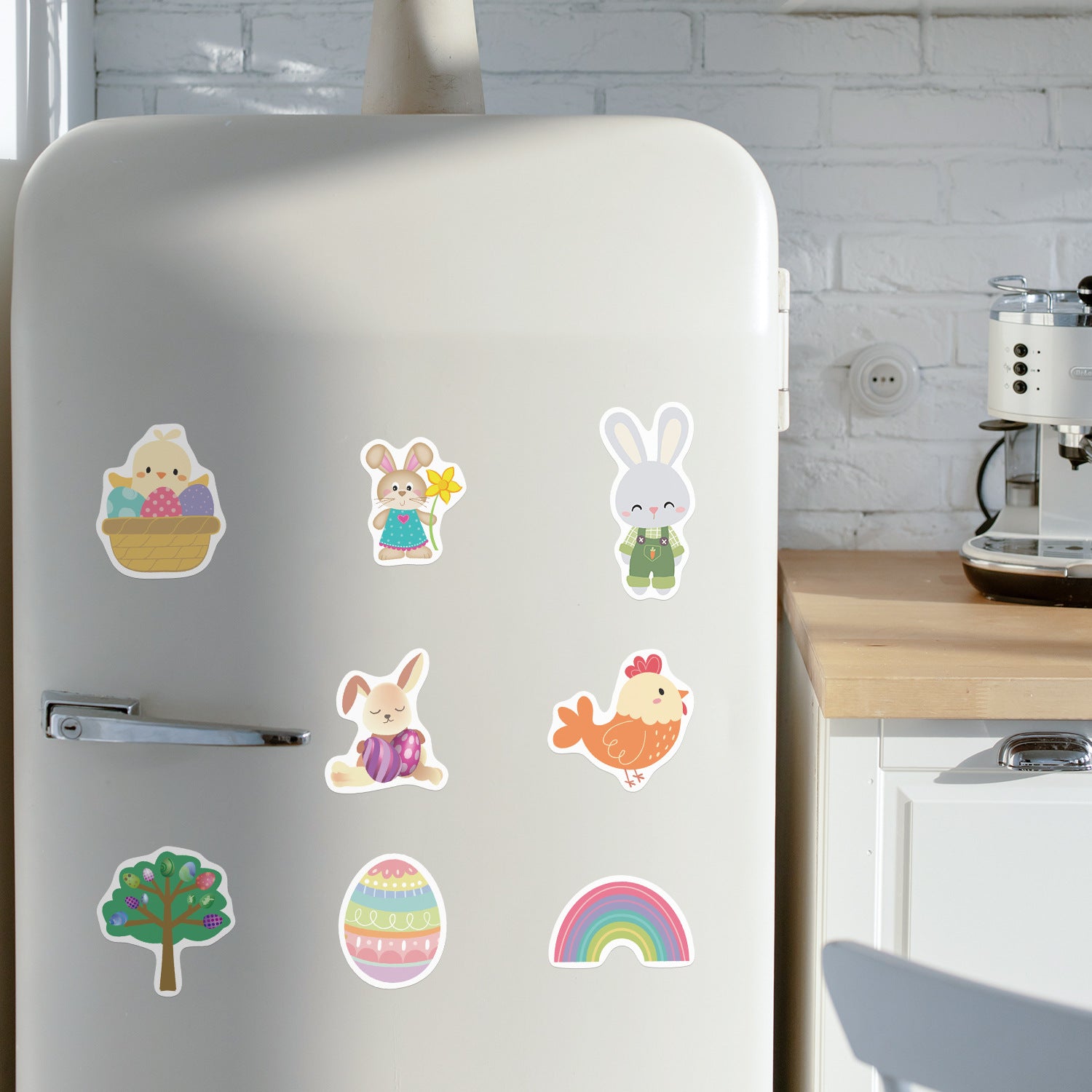 Wholesale 50pcs Easter cute rabbit Waterproof Vinyl Stickers
