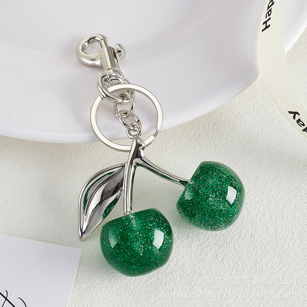 Wholesale Cherry Fruit Bag Pendant Cherry Creative Keychains