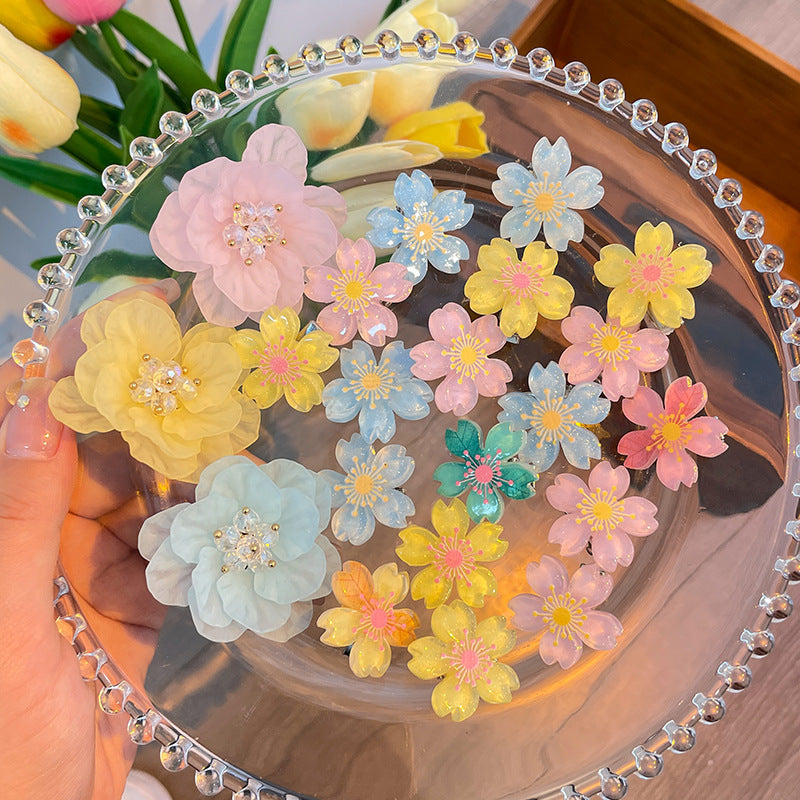 Wholesale Mini Flower Pearl Hair Clips