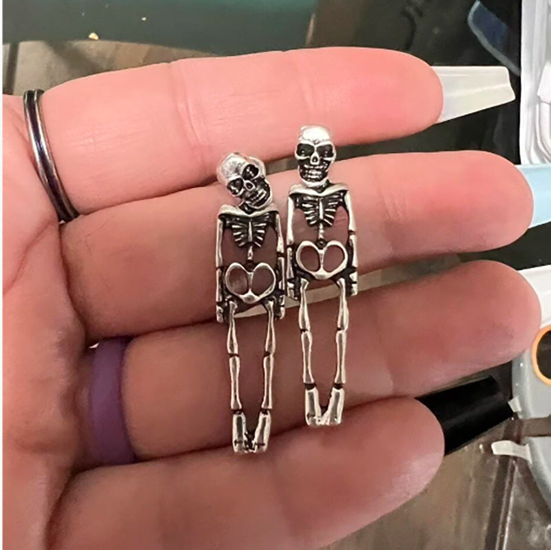 Wholesale Halloween Skull Skeleton Alloy Earrings