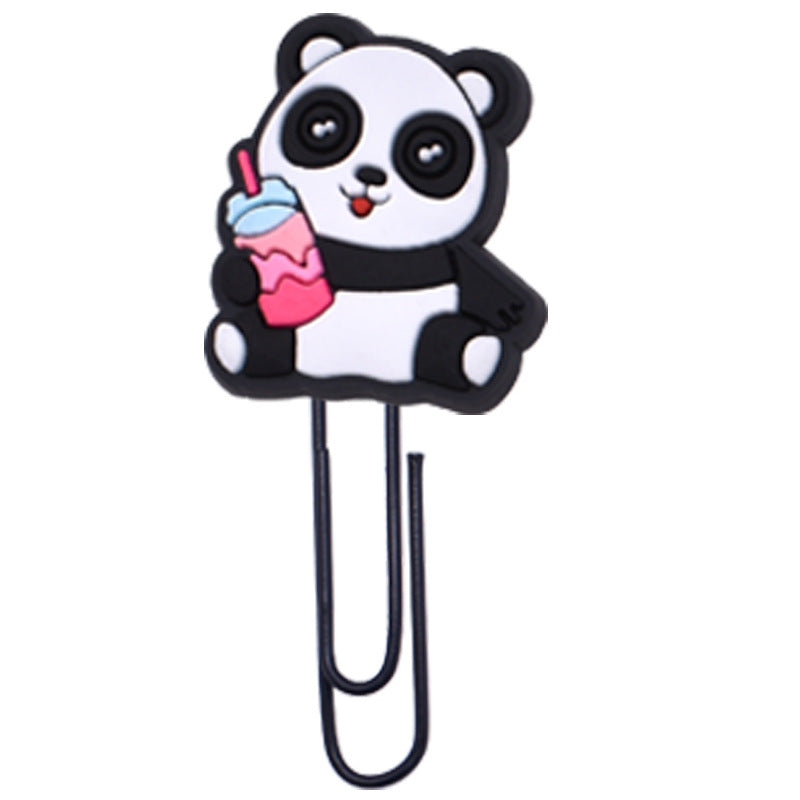 Wholesale Random 50pcs Cartoon National Treasure Panda Student Paper Clip Bookmark