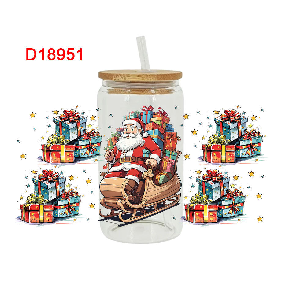Wholesale Christmas 16oz Cup UV DTF Wraps