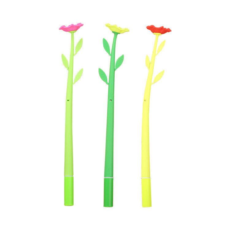 Wholesale Plastic Imitation Camellia Rollerball Pen
