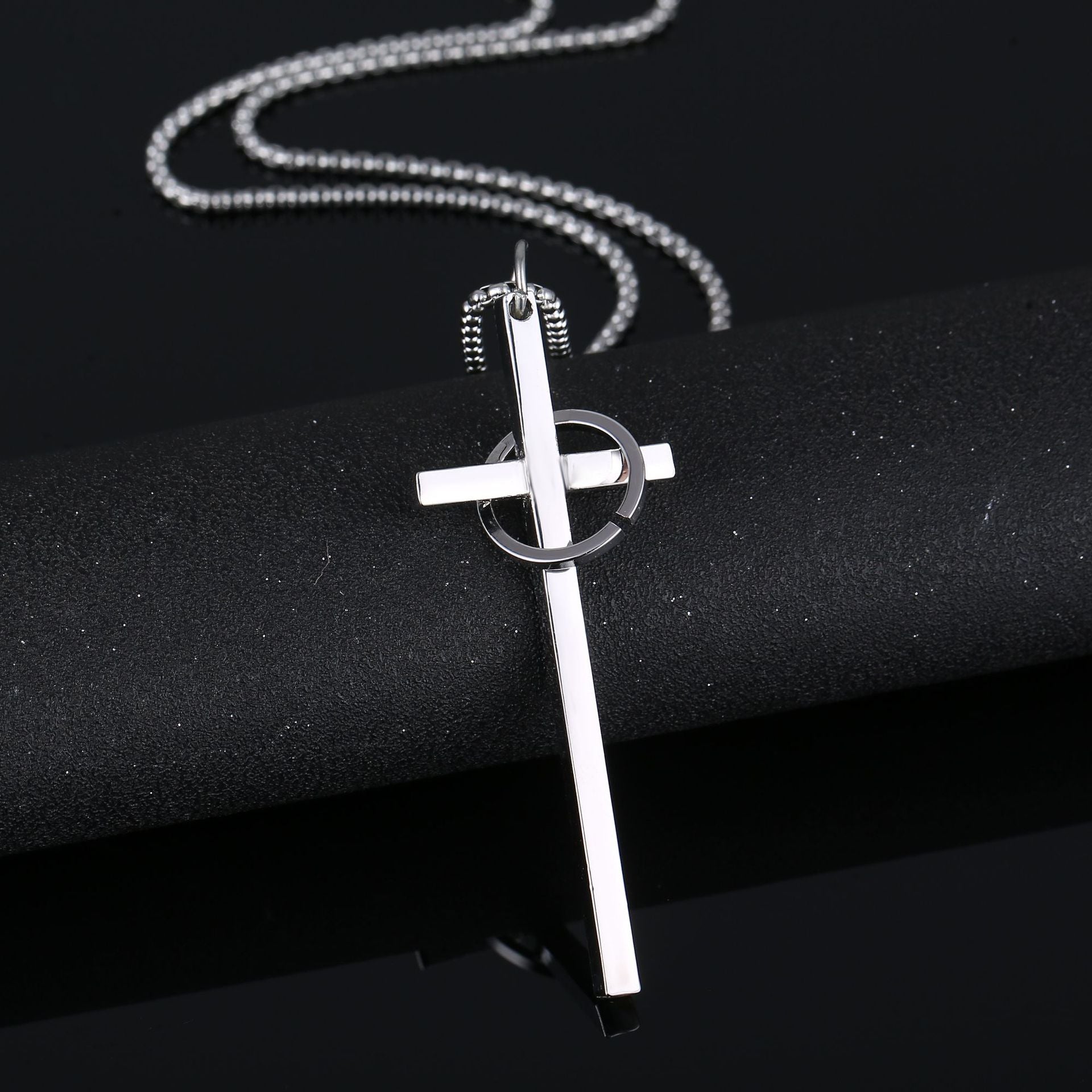 Wholesale  necklace men's Joker cross sweater chain net red new fashion accessories titanium steel necklace