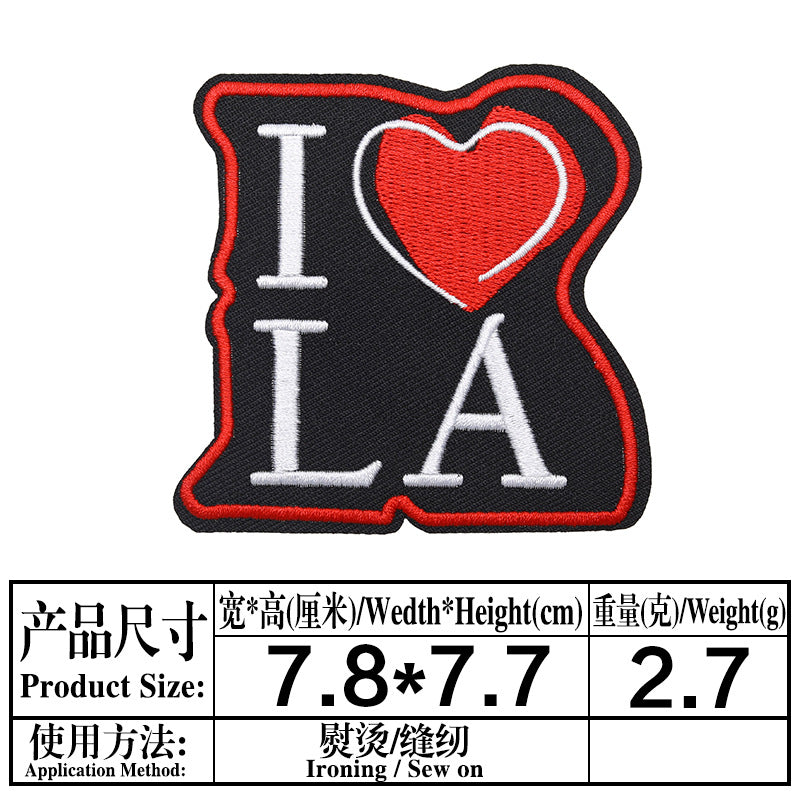 Wholesale Trendy Embroidered Letter Patch Twill Applique For Clothing Bags Hats Decorative DIY Accessory