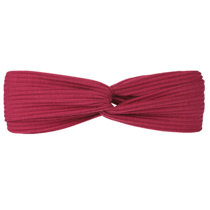 Wholesale Knitted Headband Face Wash Hair Band Solid Color Elastic Hair Band Yoga Sports Hair Band Headband Women