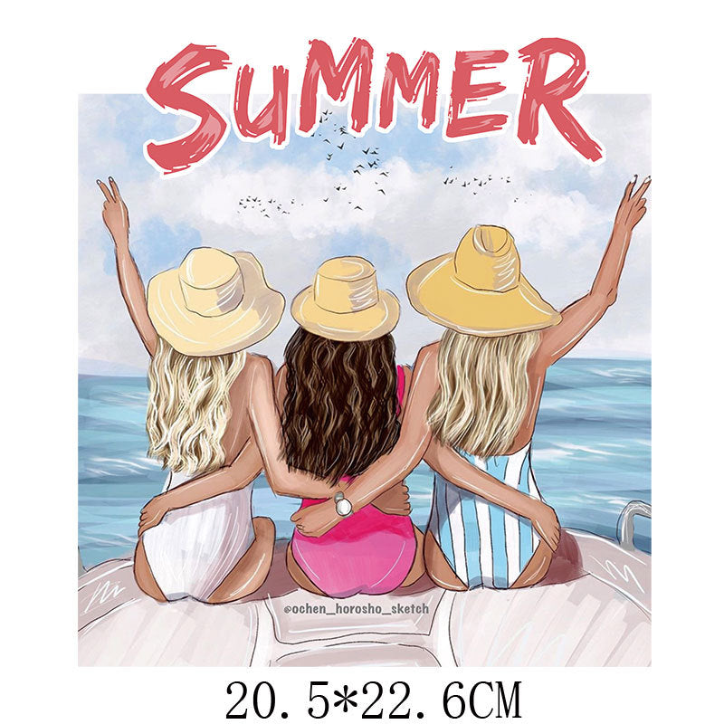 Wholesale Summer Cartoon Heat Transfer   UV DTF Ready to Press Transfers Wraps