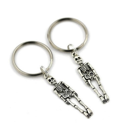 Wholesale Zinc Alloy Heart Skull Keychain