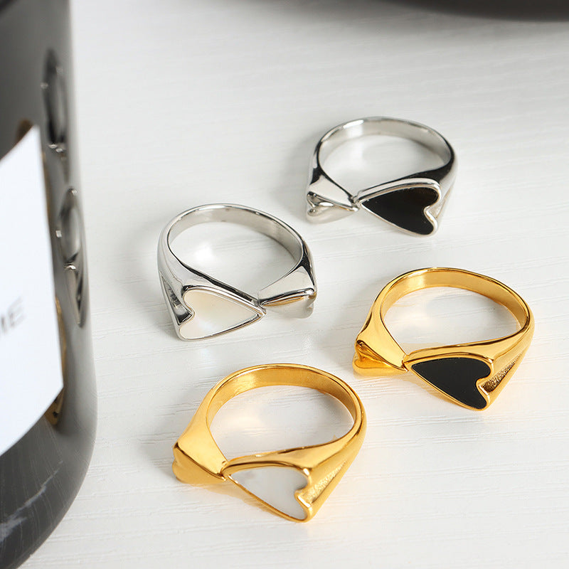 Wholesale Gold-plated Heart to Heart Creative Ring