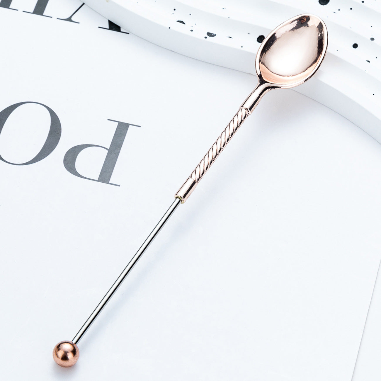 Wholesale New DIY beaded spoon restaurant tableware spoon coffee spoon