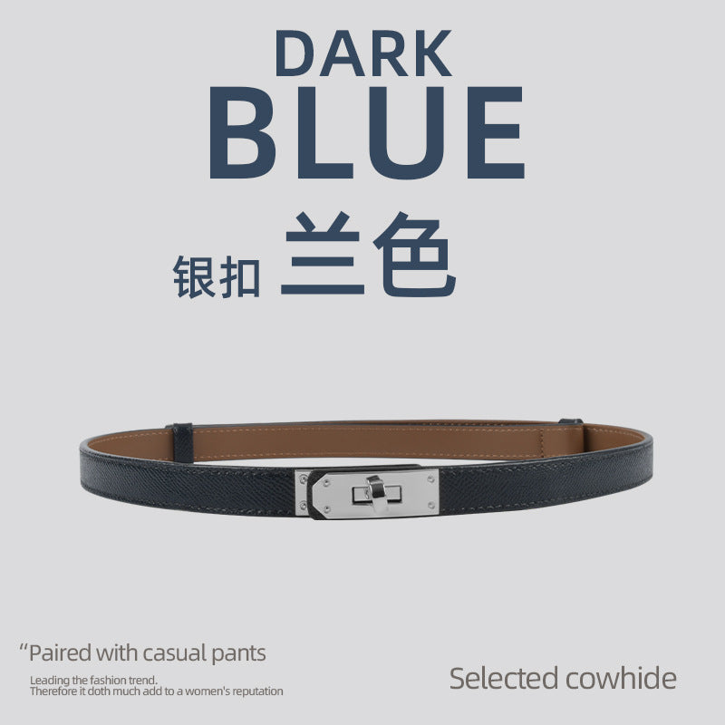 Wholesale Fine Genuine Leather Fashion Girdle Leather Belt with Dress Versatile Decoration