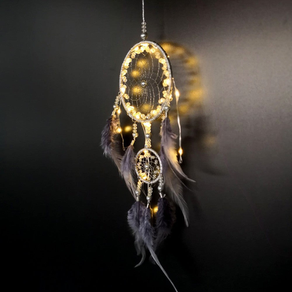 Wholesale Grey Two-Ring Home Dream Catcher