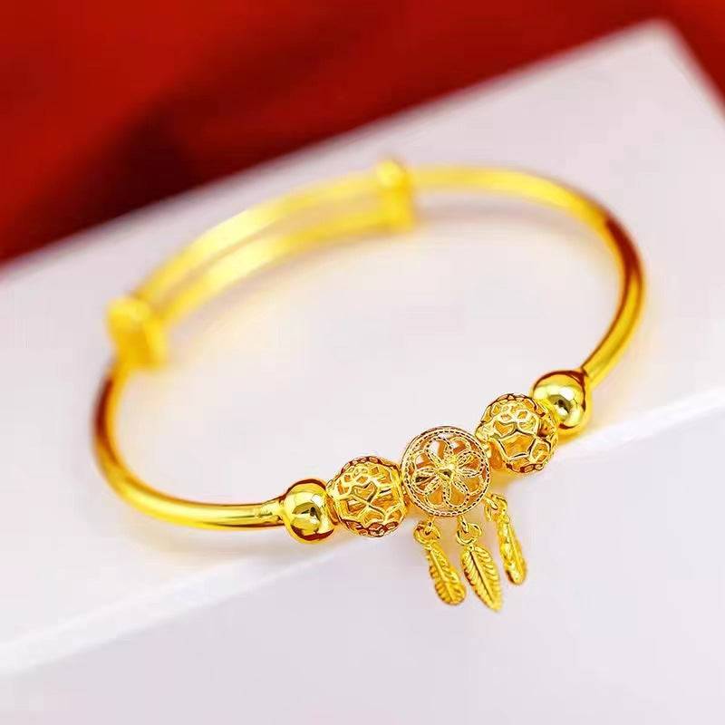 Wholesale Vietnam Sand Gold Dream Catcher Brass Gold Plated Bracelet