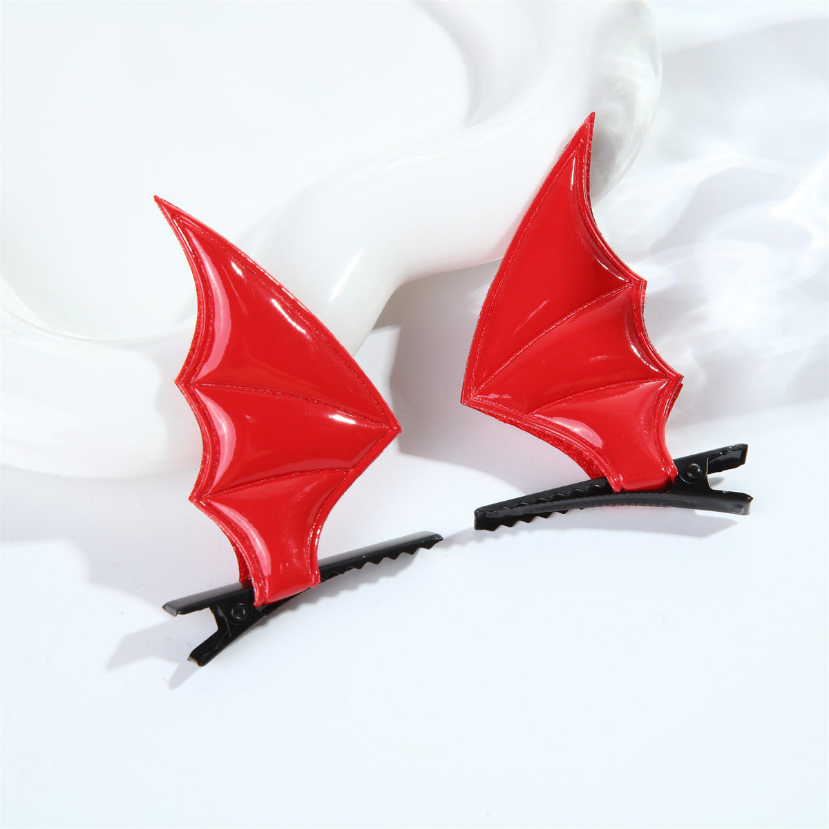 Wholesale Halloween Bat Hairpin & Headband Hoop Set Little Devil Leather Accessories