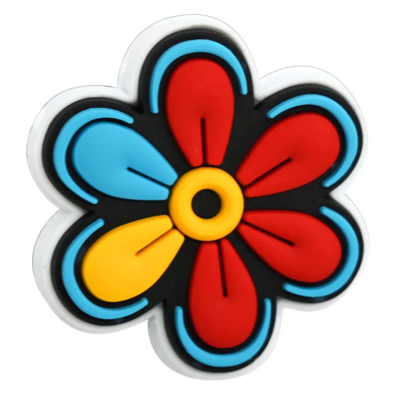 Wholesale Random 100pcs Colored Flower Shaped Focal Beads