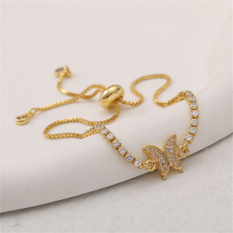 Wholesale Bow Zircon Adjustable Bracelet