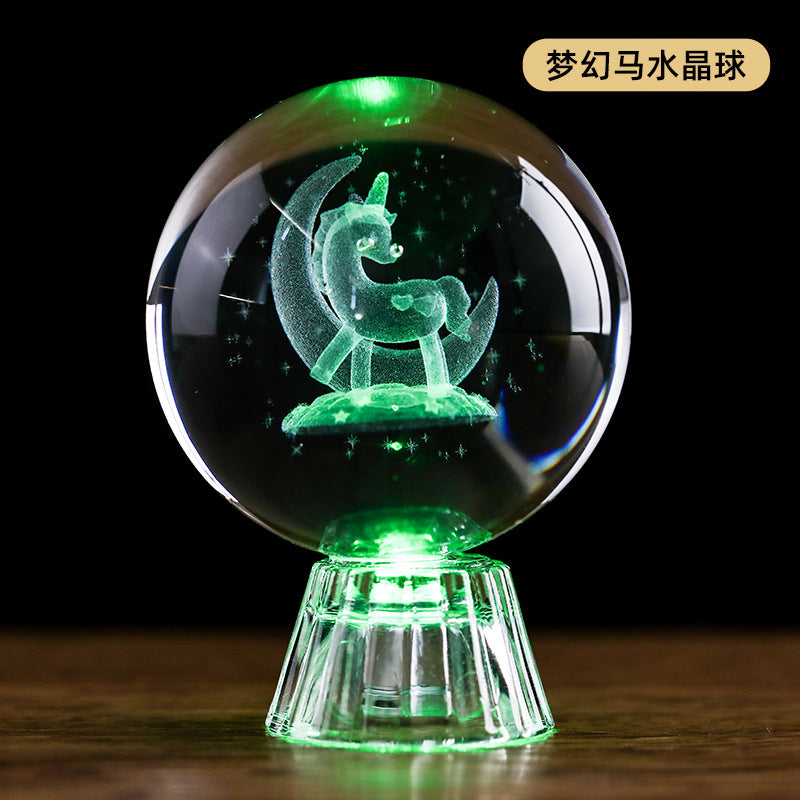 Wholesale Interior Carved Crystal Glass Handicraft Ornaments