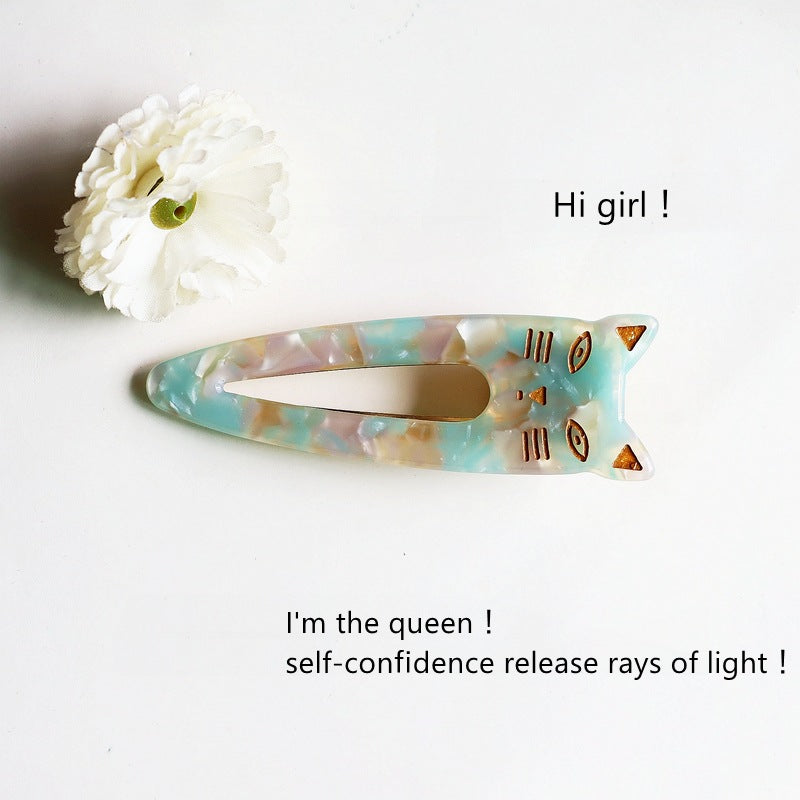 Wholesale of Cute and Sweet Cat Acetic Acid Board Hair Clips