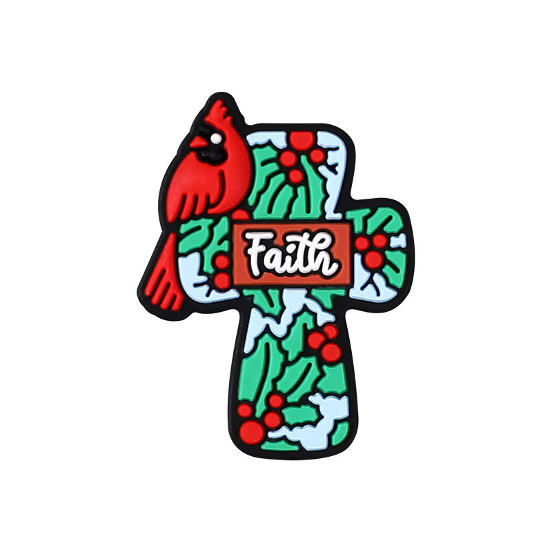 Wholesale 20pcs   Faith silicone beads  Focal Beads