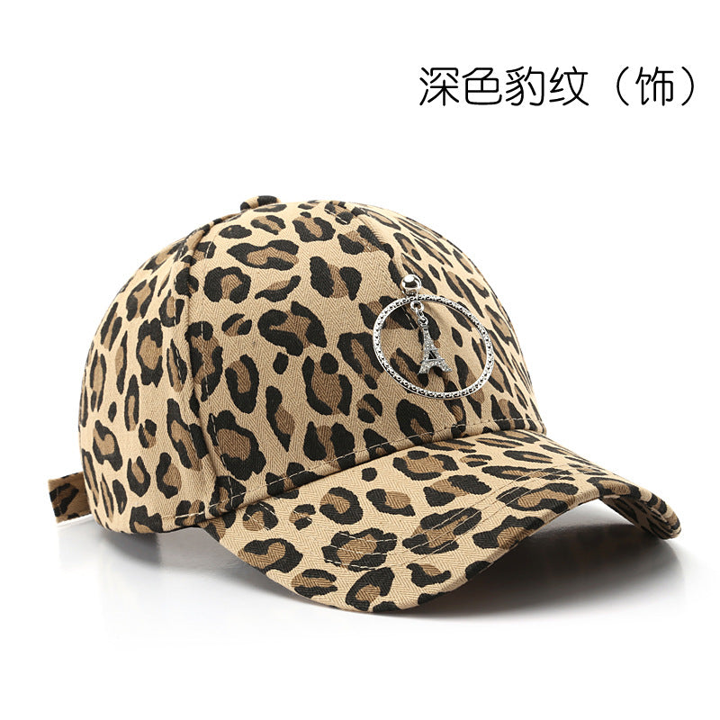 Wholesale Western Style Fashion Leopard Print Curved Brim Baseball Cap