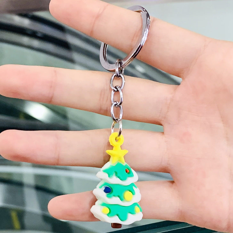Wholesale 10PCS PVC Cartoon Christmas Series Keychain
