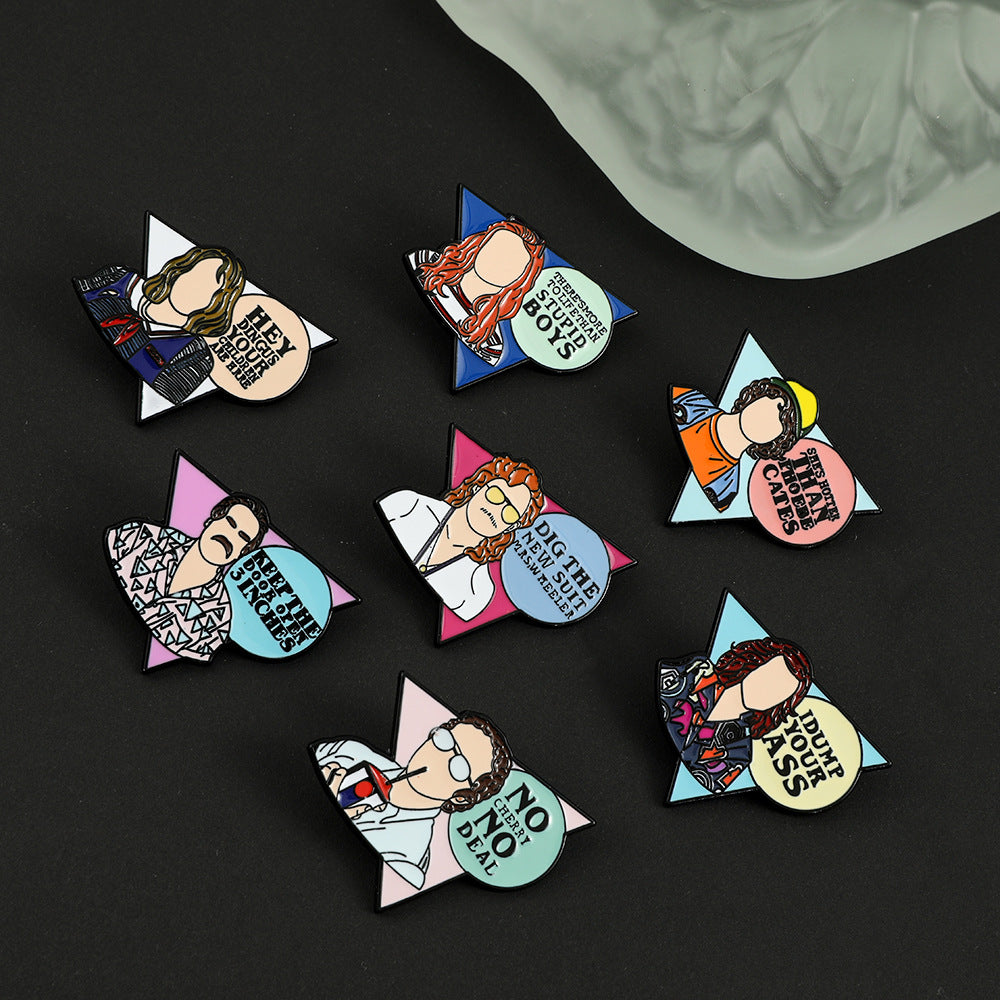 Wholesale Cute cartoon metal badge Brooch