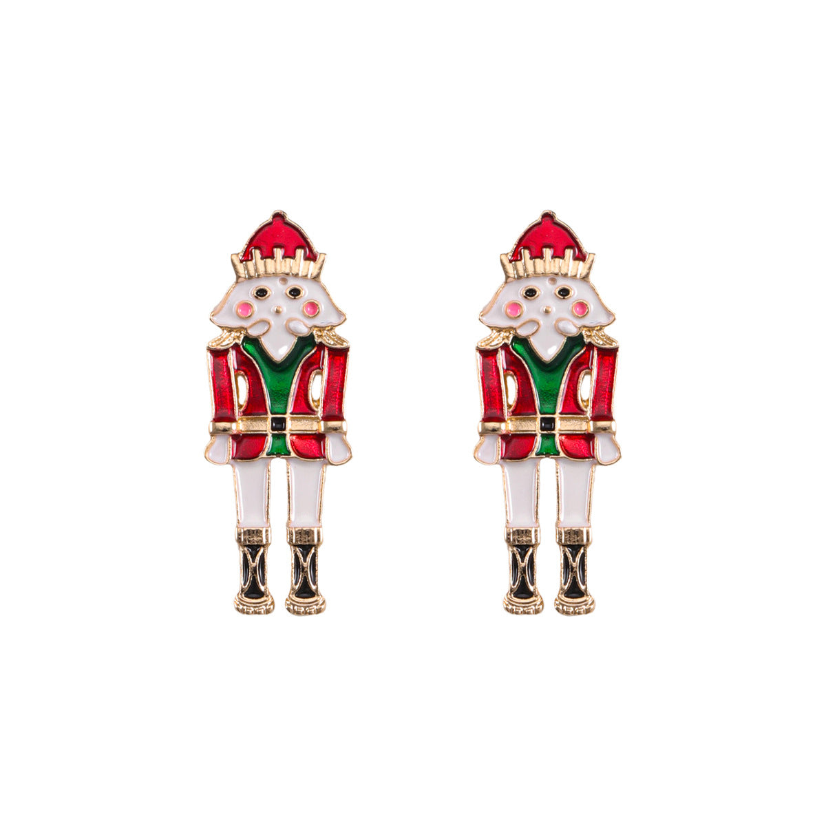 Wholesale Zinc Alloy Cartoon Red Soldier Drop Oil Earrings