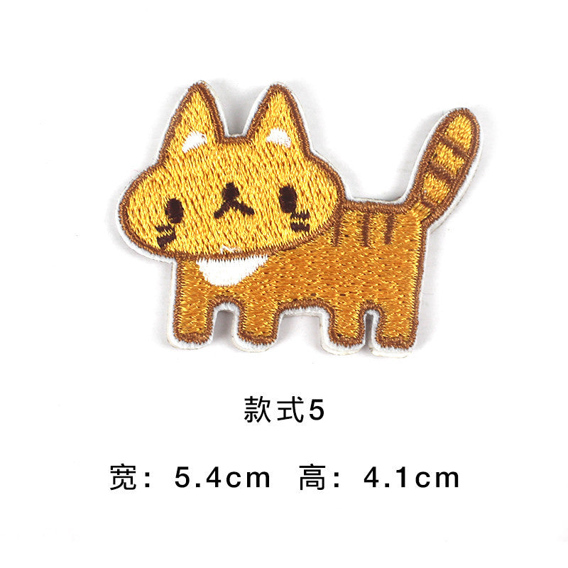 Wholesale Cloth Embroidery Patches Cartoon Animal Designs Self Adhesive Decorative Fashion Accessory For Clothing Towel DIY