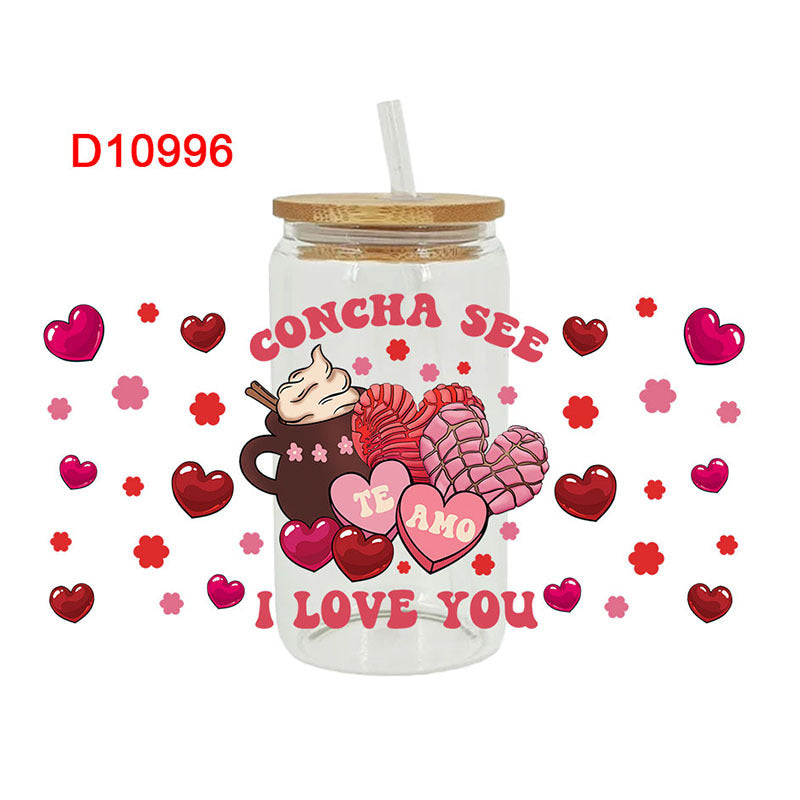 Wholesale Valentine's Day Dessert Series  16oz Cup UV DTF Wraps
