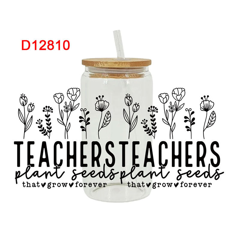 Wholesale Colored Stationery Teacher's Day 16oz Cup UV DTF Wraps