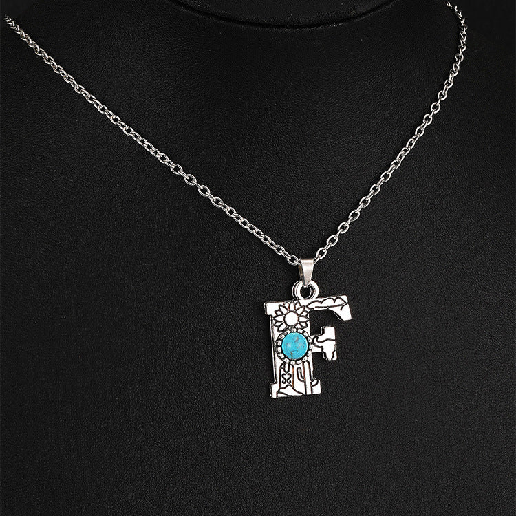 Wholesale Bohemian style English letter necklace