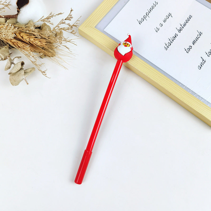Wholesale Christmas Cartoon Silicone Plastic Neutral Pen