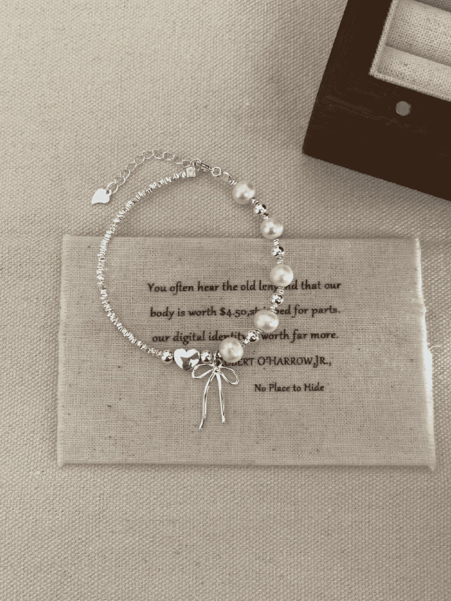Wholesale Ballet Bow Pearl Love Shattered Silver Bracelet