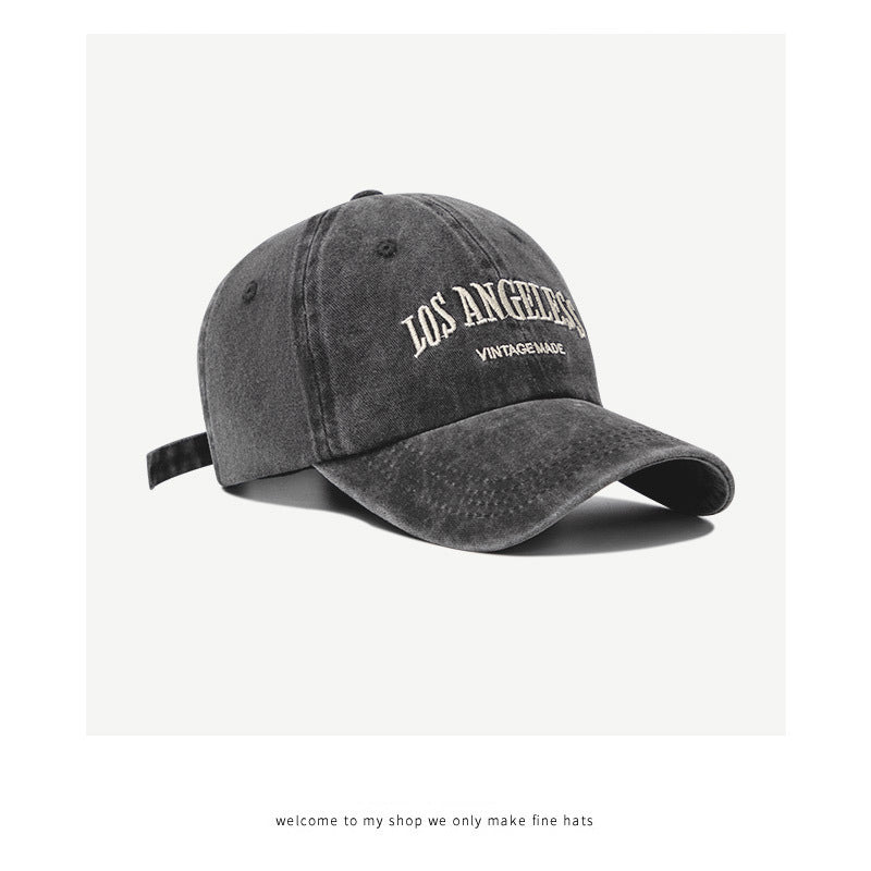 Wholesale Vintage Grey Baseball Hat All-Match Face Showable Small Cap