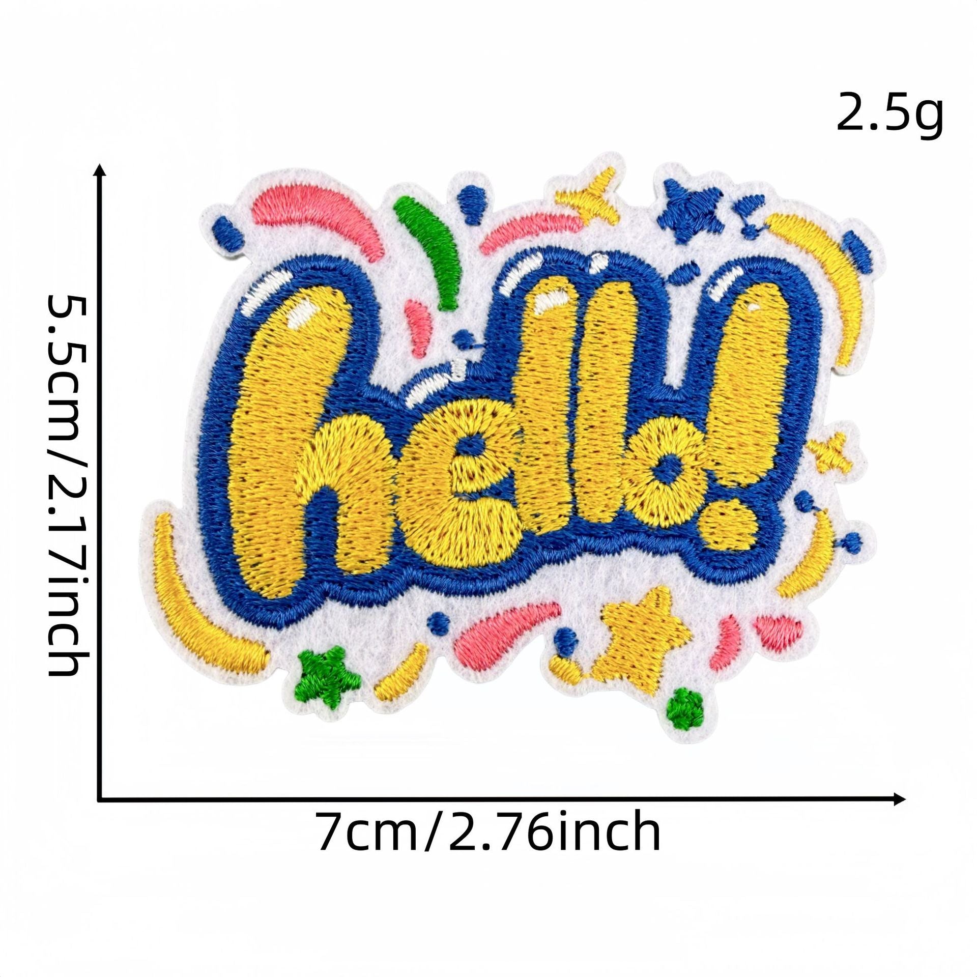 Wholesale Cartoon Hello Embroidered Patch For Everyday DIY Decoration Clothing Accessory