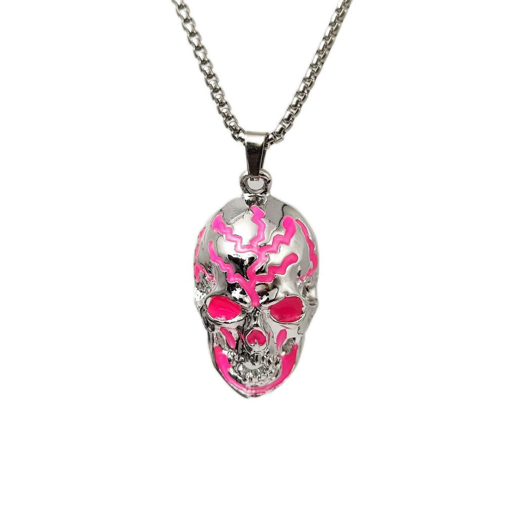 Wholesale Luminous Evil Skull long necklace