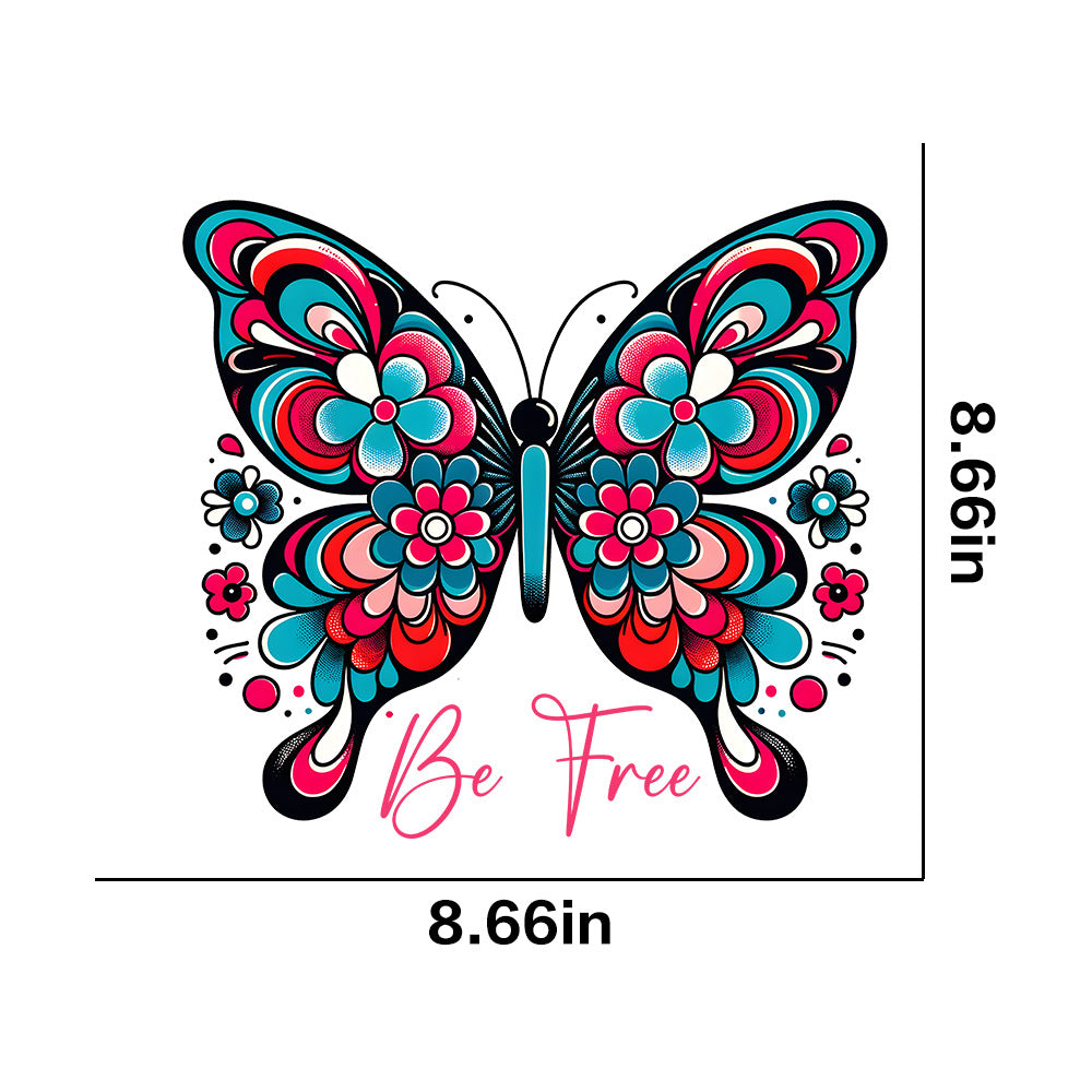 Wholesale 10pcs  color butterfly printing hot stamping  UV DTF Ready to Press Transfers Wraps