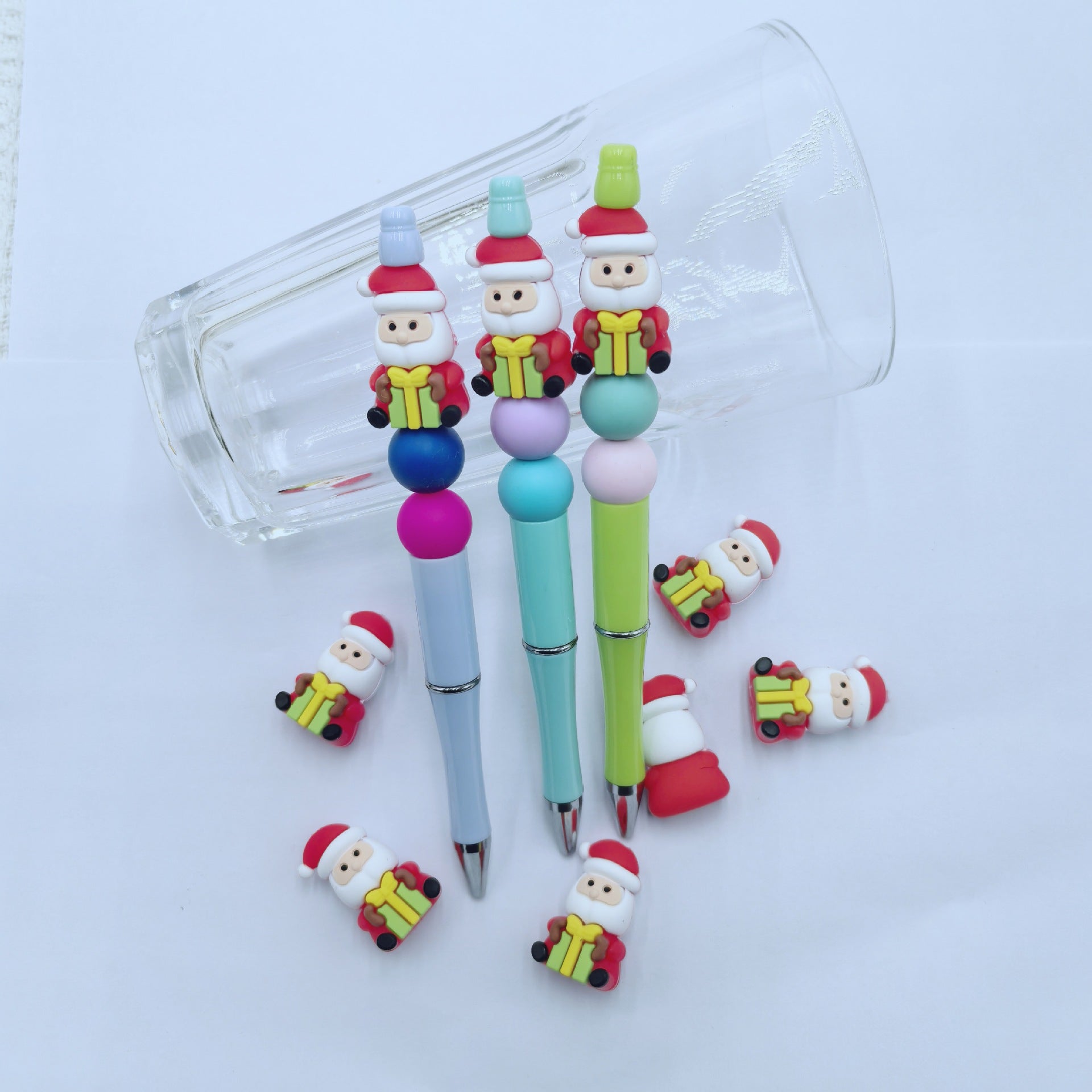 Wholesale 10pcs/pack 3D Christmas  Cartoon Focus Beads  DIY Silicone Beads